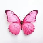 One_beautiful_lone_yellow_butterfly_on_a_white_backg _ imagem Premium gerada com IA